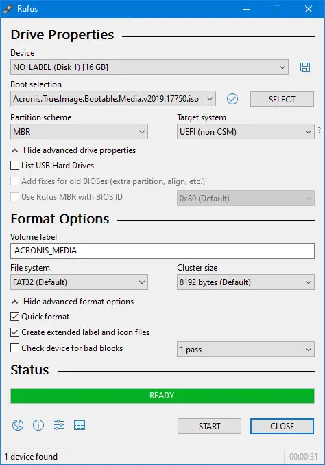 acronis true image linux-based bootable